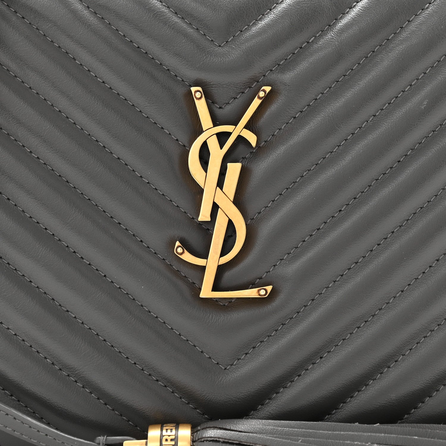 Saint Laurent Calfskin Matelasse Monogram Lou Camera Bag Storm 8 of 10