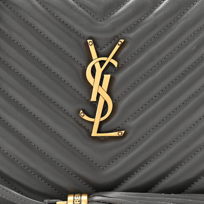 Saint Laurent Calfskin Matelasse Monogram Lou Camera Bag Storm 8 of 10