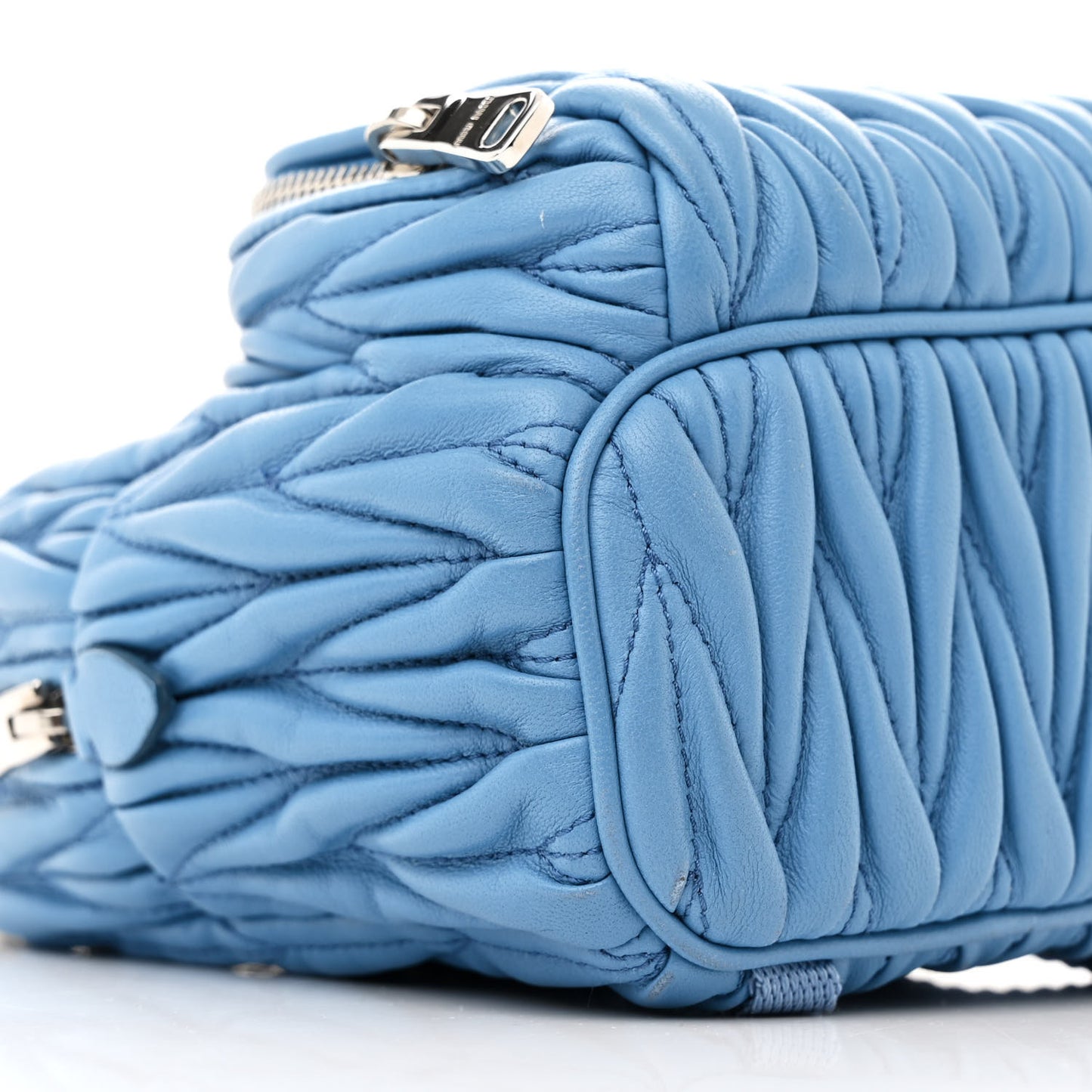 Nappa Matelasse Mini Backpack Blue