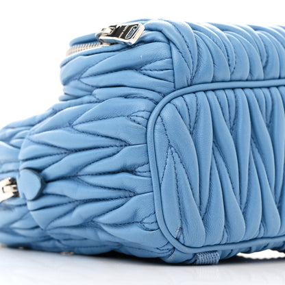 Miu Miu Nappa Matelasse Mini Backpack Blue 10 of 13