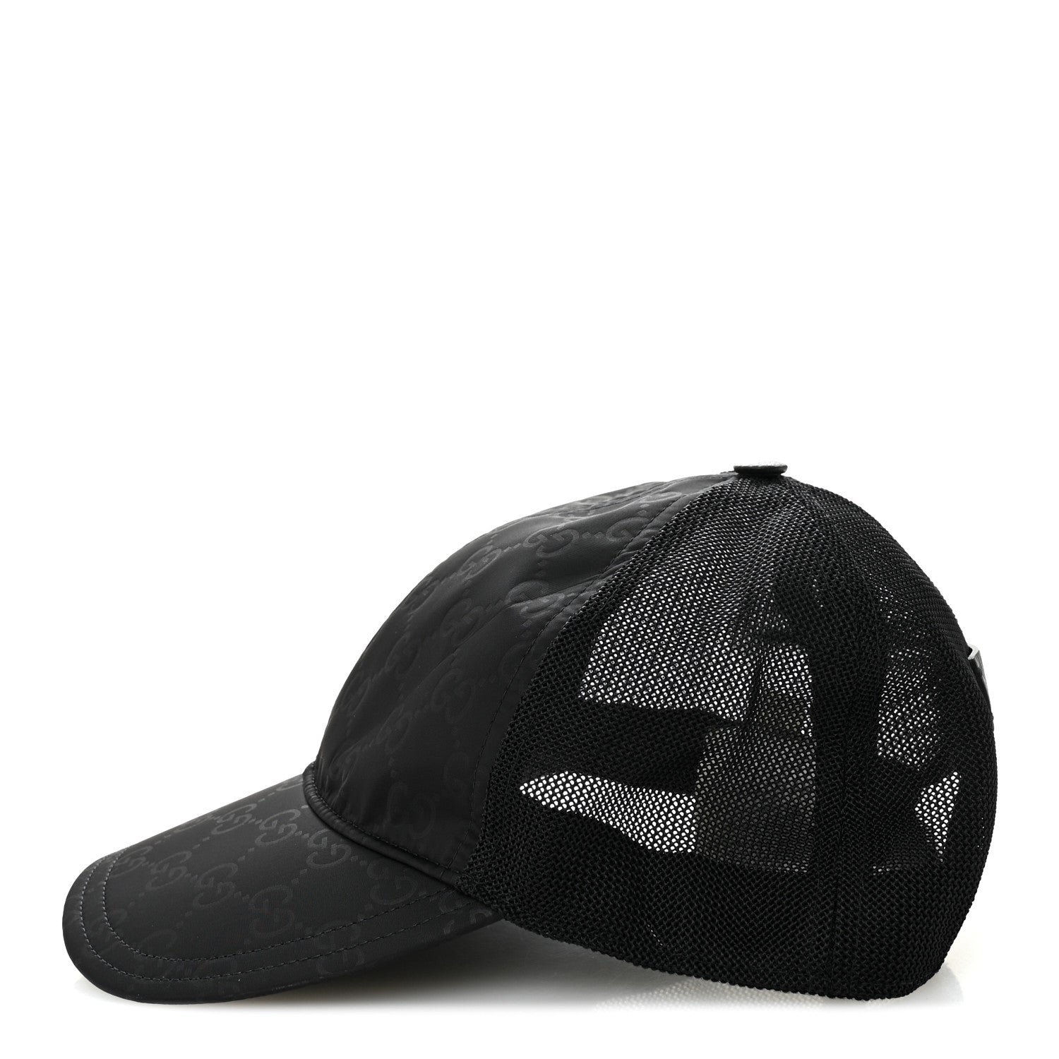 Gucci GG Supreme Monogram Baseball Hat S 57 Black 1853751