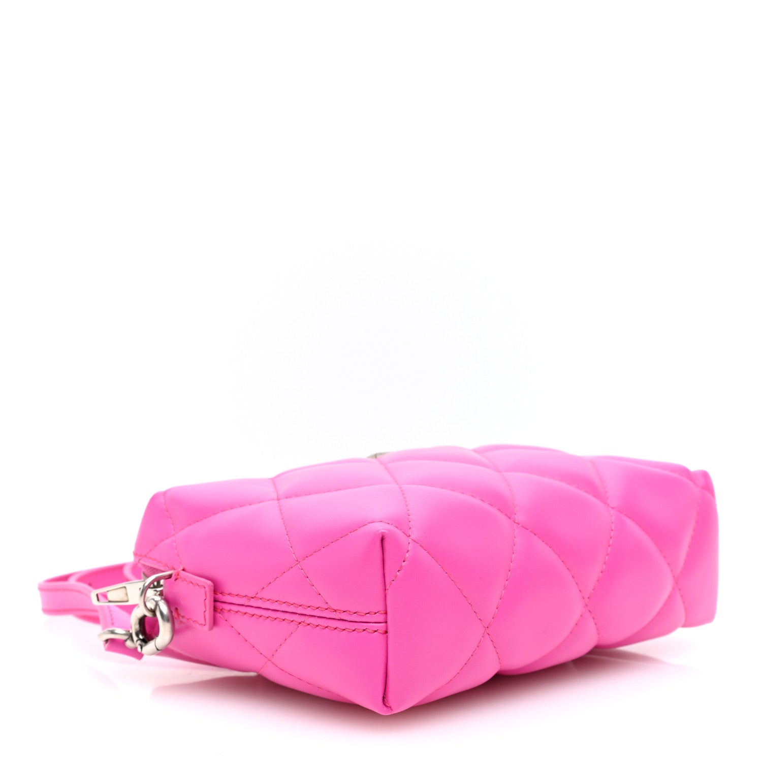 Balenciaga Nappa Calfskin Quilted XS Touch B Camera Shoulder Bag Fuchsia 4 of 9