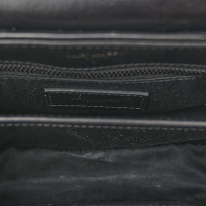 Saint Laurent Calfskin Y Quilted Monogram Monochrome Toy Loulou Crossbody Bag Black 6 of 10