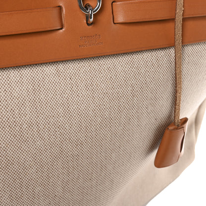 Hermes Toile Vache Calfskin Herbag 39 MM Natural 7 of 11