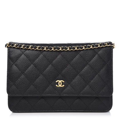 Chanel Caviar Quilted Wallet On Chain WOC Black 1 of 11