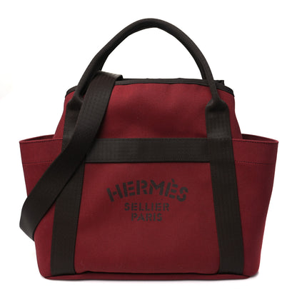 Hermes Canvas The Grooming Bag Rouge H Chocolat 1 of 12