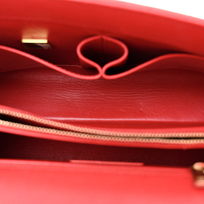 Chanel Caviar Lizard Embossed Quilted Small Coco Handle Flap Red 5 of 15