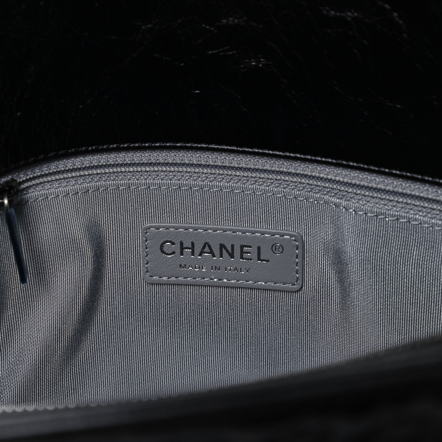 Chanel Glazed Calfskin Quilted Korean Garden Tote Black 6 of 8