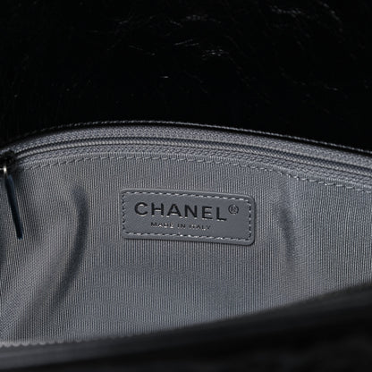 Chanel Glazed Calfskin Quilted Korean Garden Tote Black 6 of 8