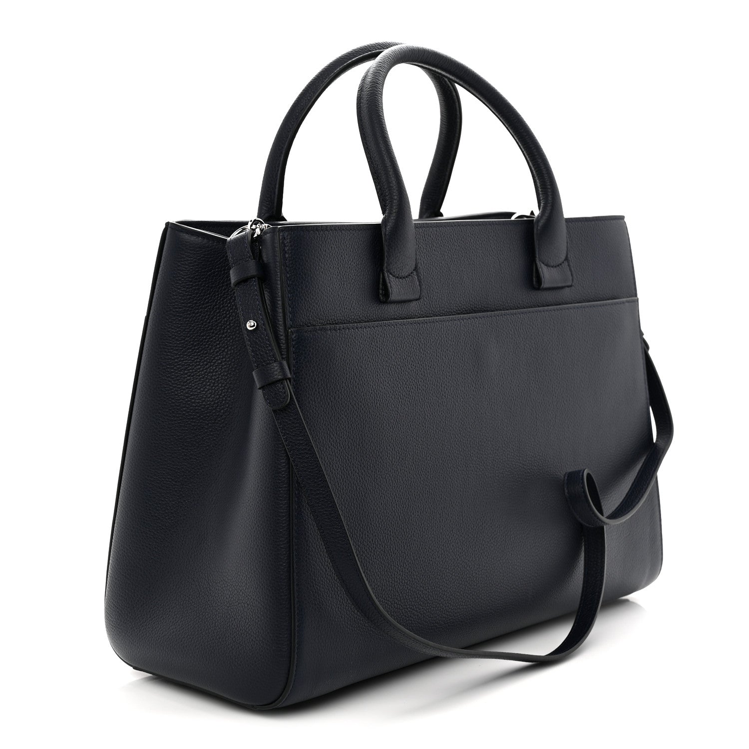 Chanel Grained Calfskin Medium Neo Executive Shopper Tote Dark Blue 3 of 10
