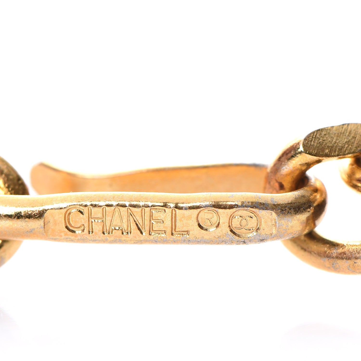 Chanel CHANE Lambskin Chain CC Medallion Belt Black Gold 6 of 7