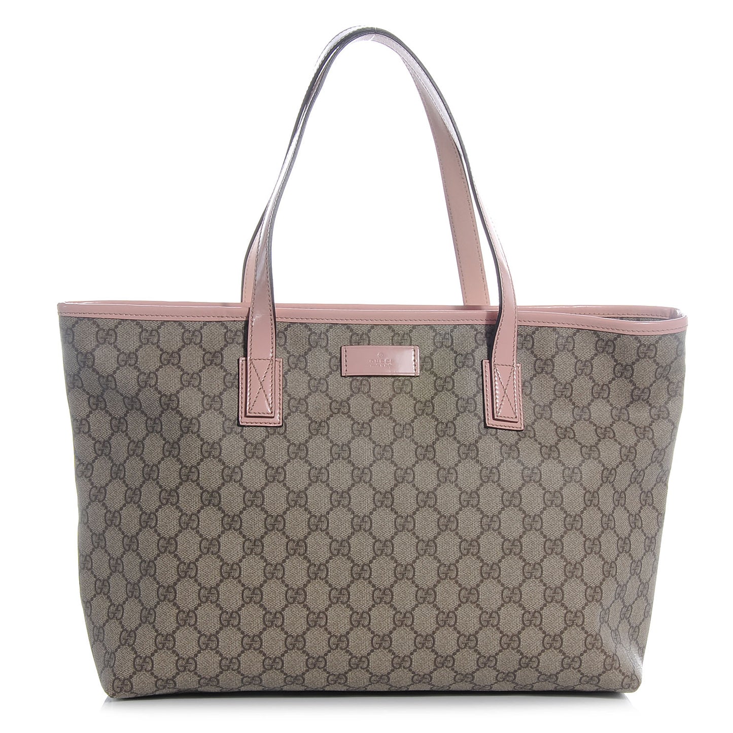 GG Supreme Monogram Medium Zippered Shopping Tote Pink