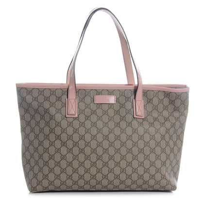 Gucci GG Supreme Monogram Medium Zippered Shopping Tote Pink 1 of 7