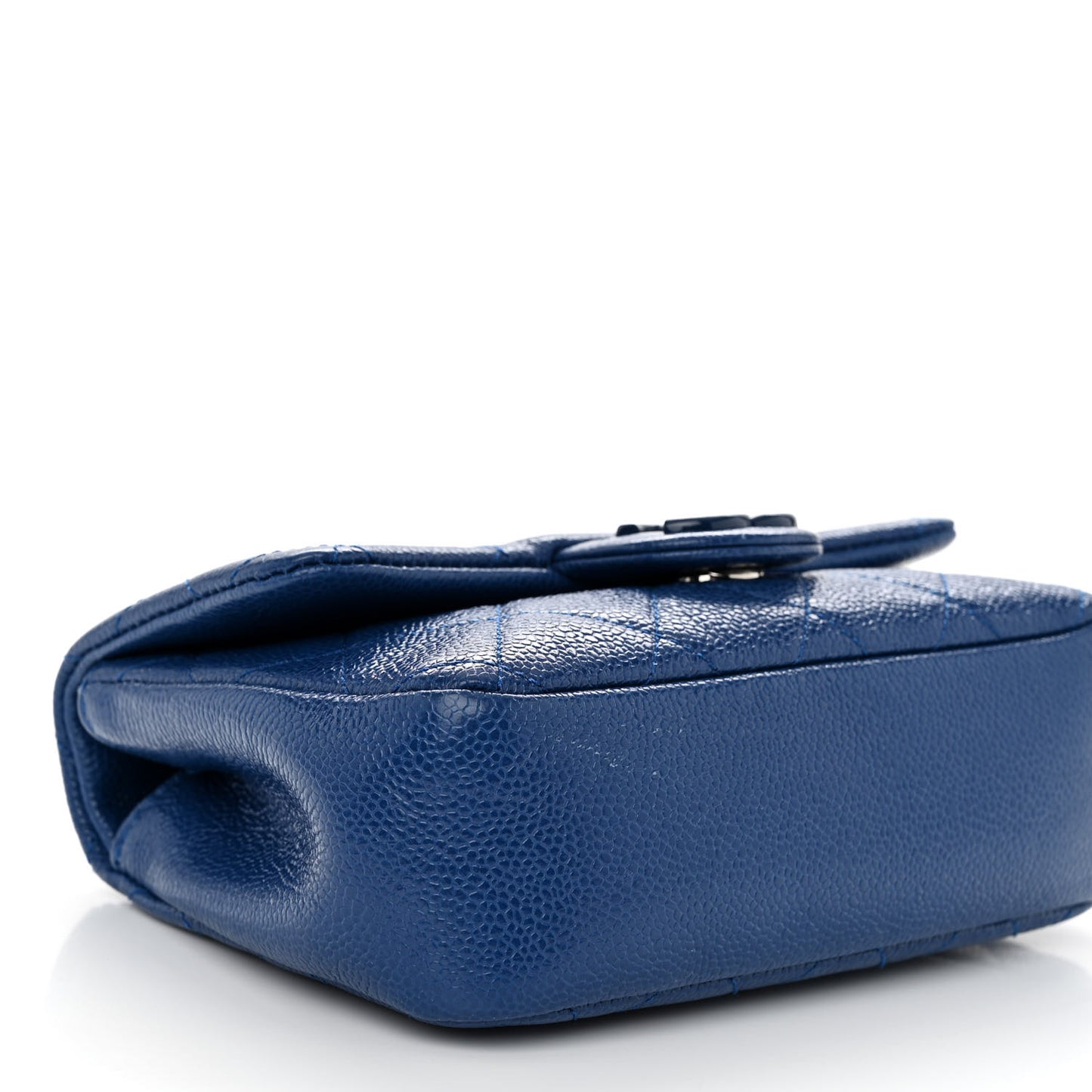 Caviar Quilted Incognito Mini Square Flap Dark Blue