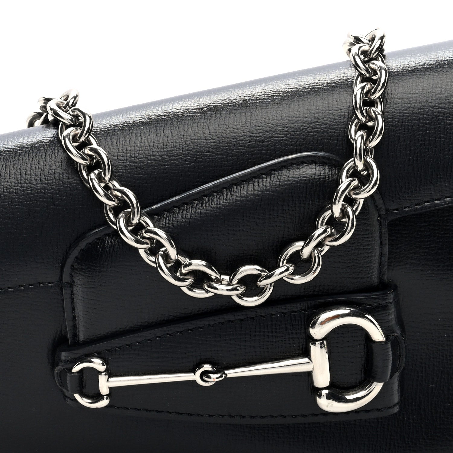 Gucci Demetra Mini Horsebit 1955 Asymmetric Shoulder Bag Black 7 of 9