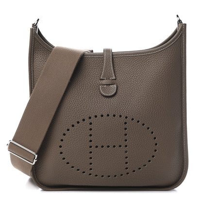 Hermes Taurillon Clemence Evelyne III PM Etoupe 1 of 9