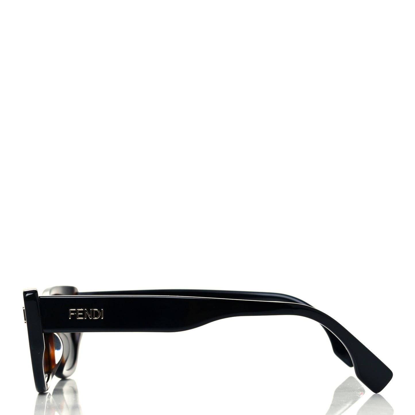 Acetate Fendi Bold Sunglasses FE40018I Havana Black