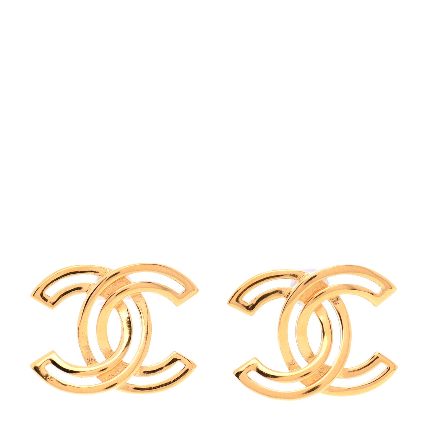 Metal Obazine CC Earrings Gold