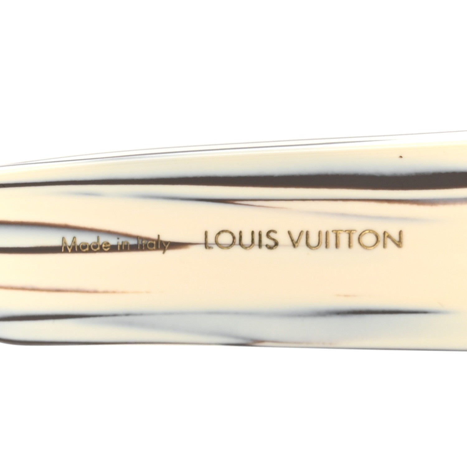 Louis Vuitton Acetate Swarovski Crystal Zebra Cyclone Sunglasses Z1643E Ivory 5 of 8