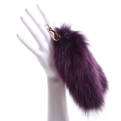 Gucci Fox Fur Charm Violet Purple 2 of 3