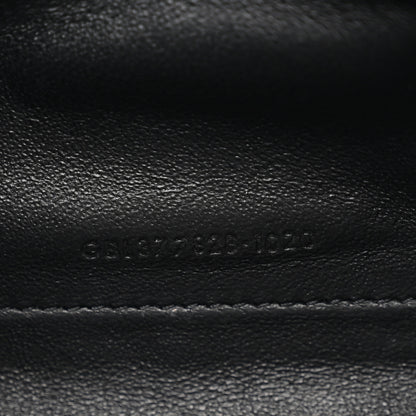 Saint Laurent Grain De Poudre Matelasse Chevron Monogram Chain Wallet Black 6 of 12