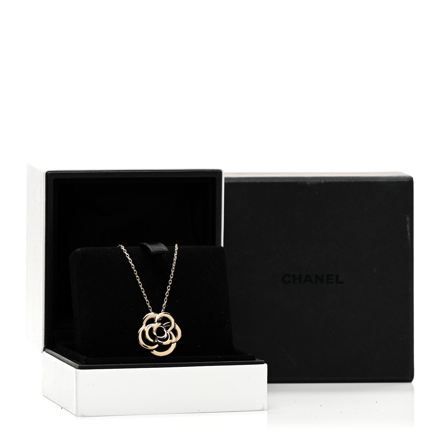 Chanel 18K Yellow Gold Fil de Camelia Pendant Necklace 6 of 6