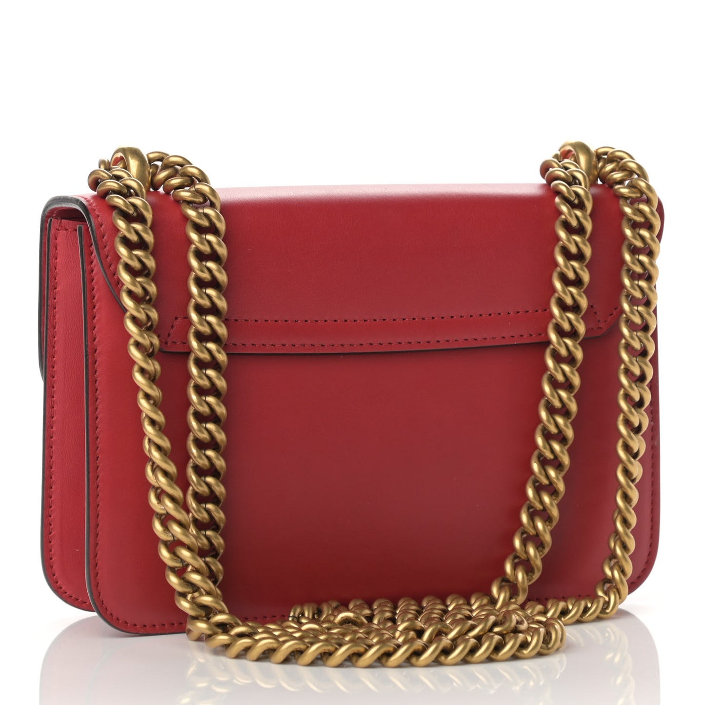 Calfskin Peony Small Chain Shoulder Bag Hibiscus Red