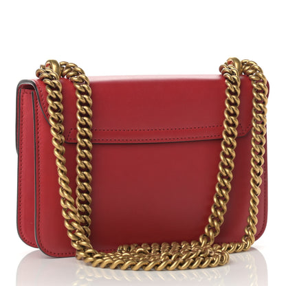 Gucci Calfskin Peony Small Chain Shoulder Bag Hibiscus Red 3 of 10