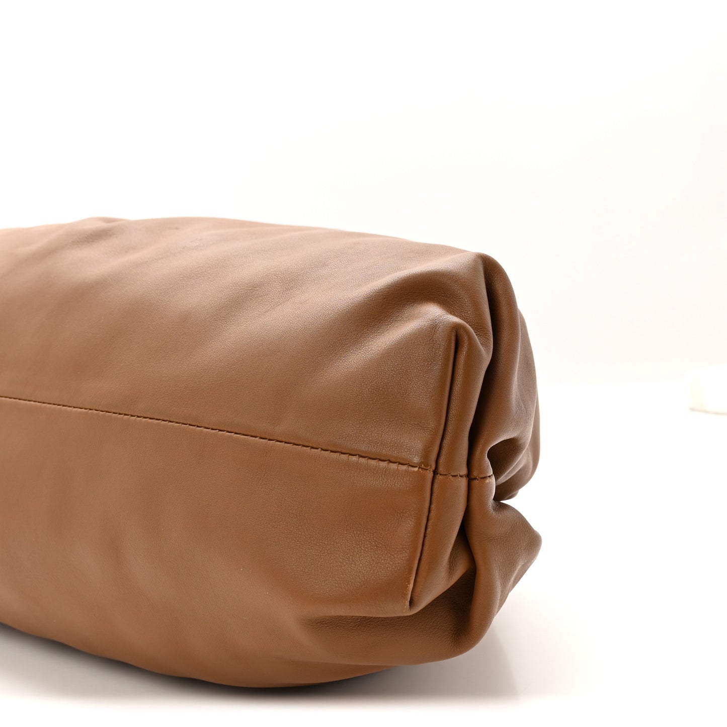 Smooth Butter Calf The Pouch Oversized Clutch Teak