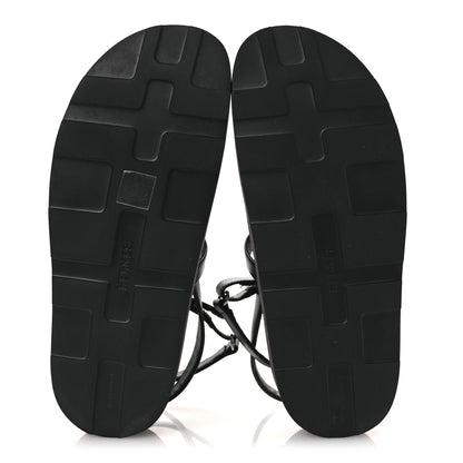Hermes Nappa Liberte Sandals 38 Black 7 of 13