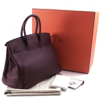 Hermes Taurillon Clemence BIRKIN 35 Plum 4 of 15