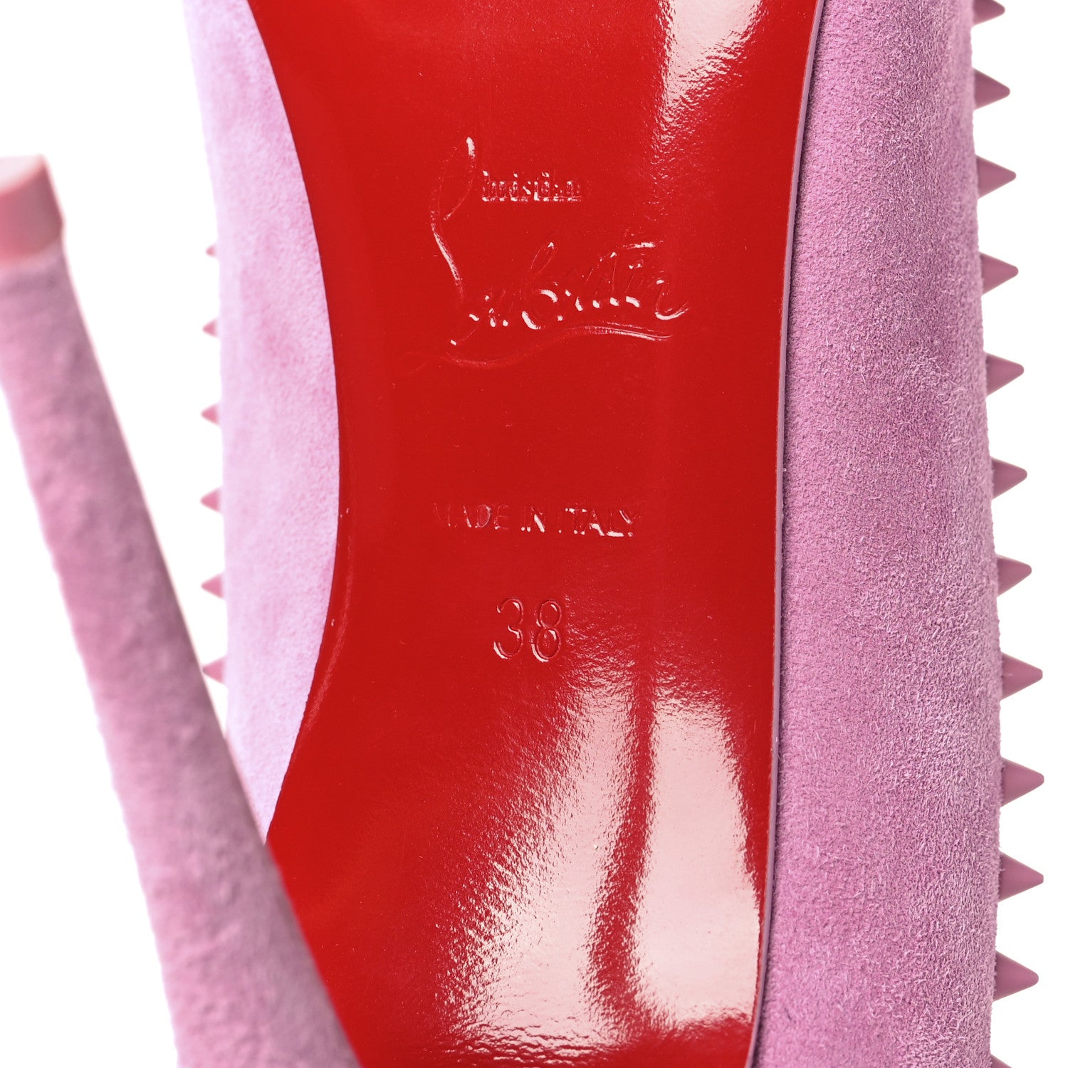 Christian Louboutin Veau Velours Duvette 100 Pumps 38 Pink 7 of 9