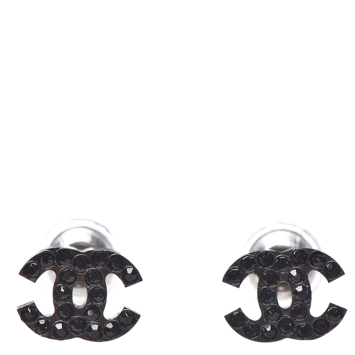 Crystal Mini CC Earrings Black