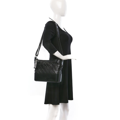 Chanel Aged Calfskin Quilted Medium Gabrielle Hobo So Black 2 of 9