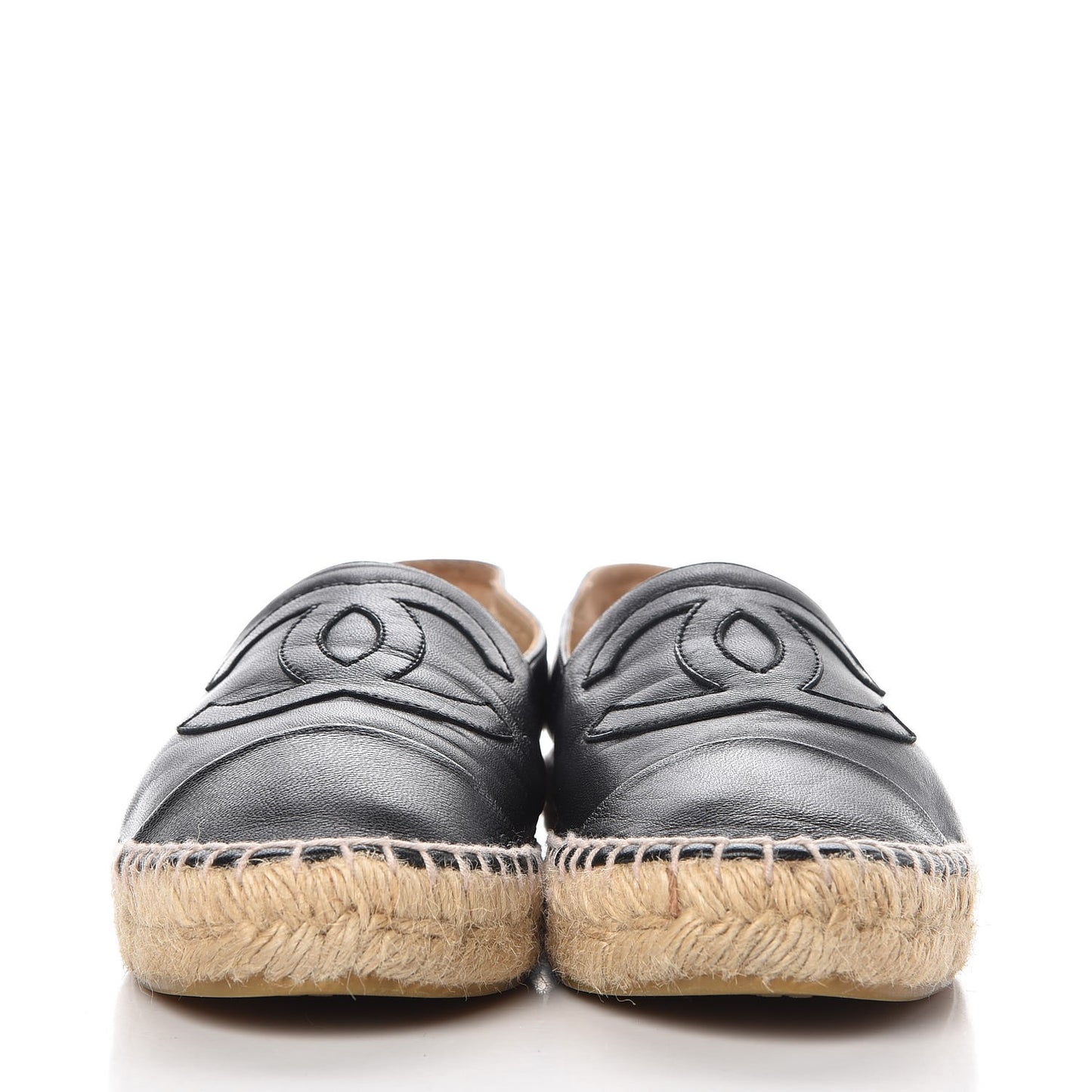 Lambskin CC Espadrilles 39 Black