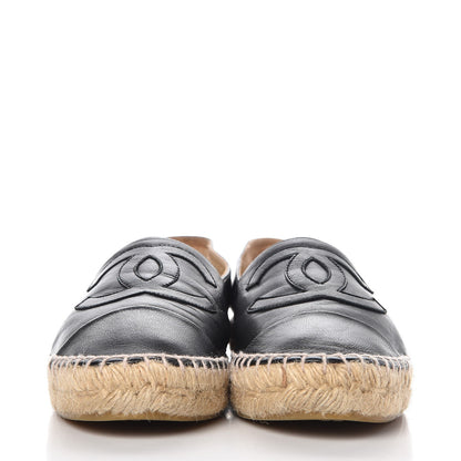 Chanel Lambskin CC Espadrilles 39 Black 2 of 13