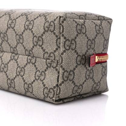 Gucci Soft GG Supreme Monogram Calfskin Medium Ophidia Cosmetic Case Beige Ebony Hibiscus Red 9 of 10