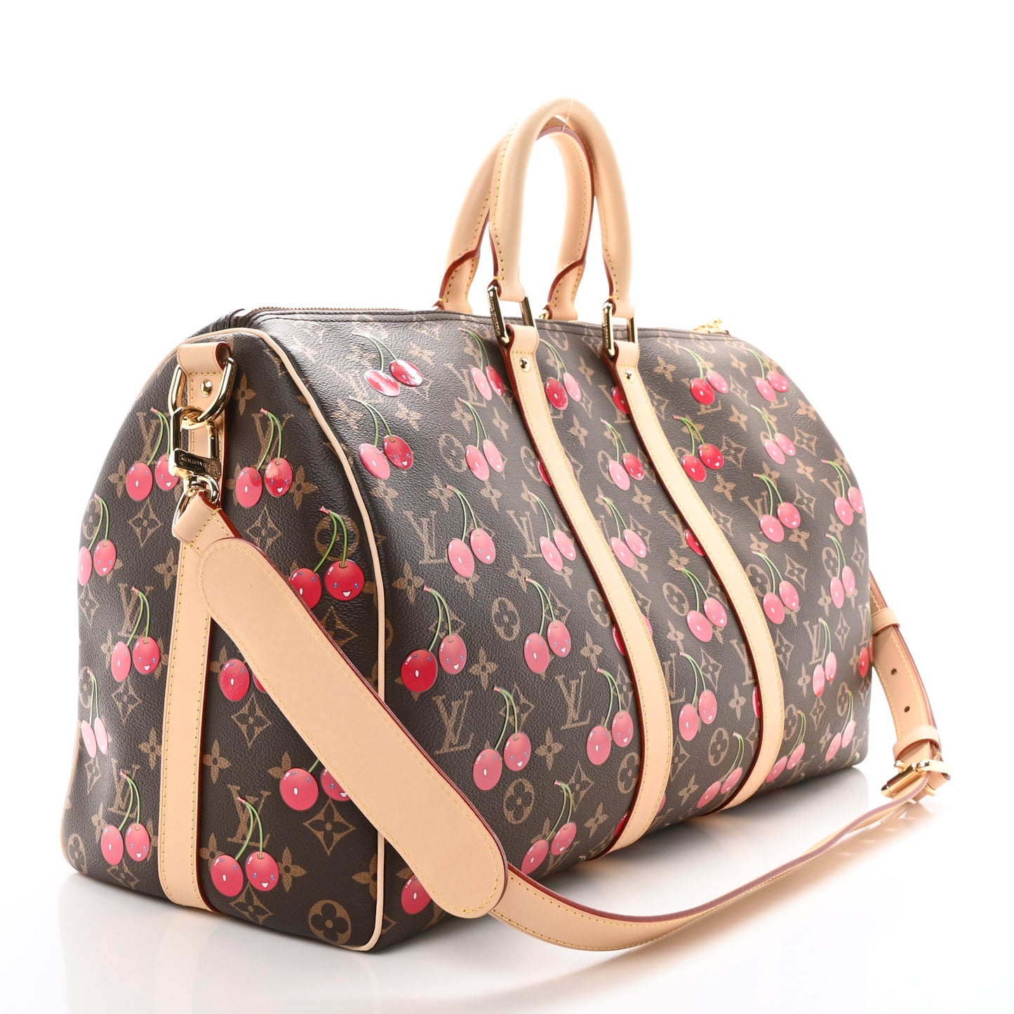 LV X TM Monogram Cerises Keepall Bandouliere 45