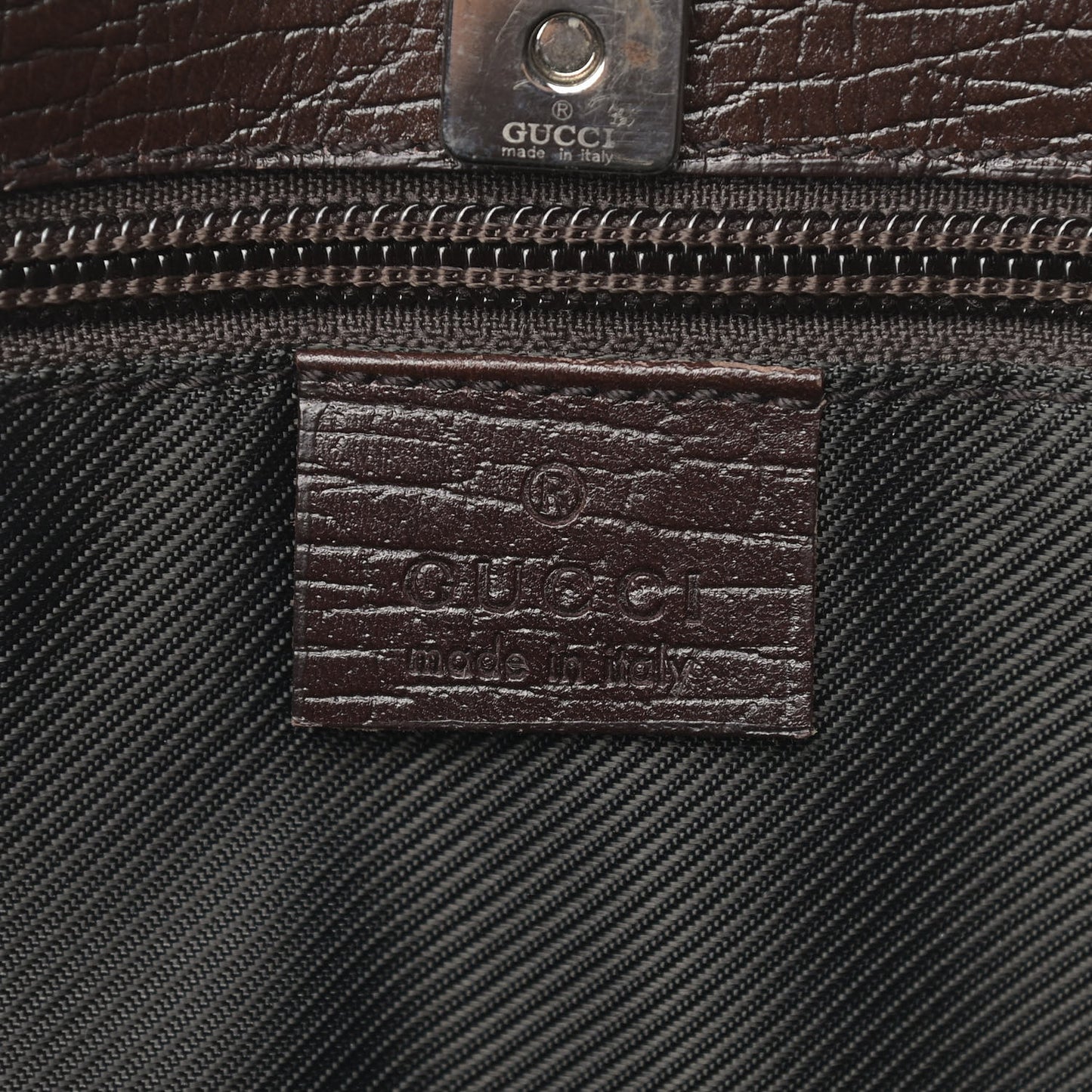 GG Plus Monogram Tote Dark Brown