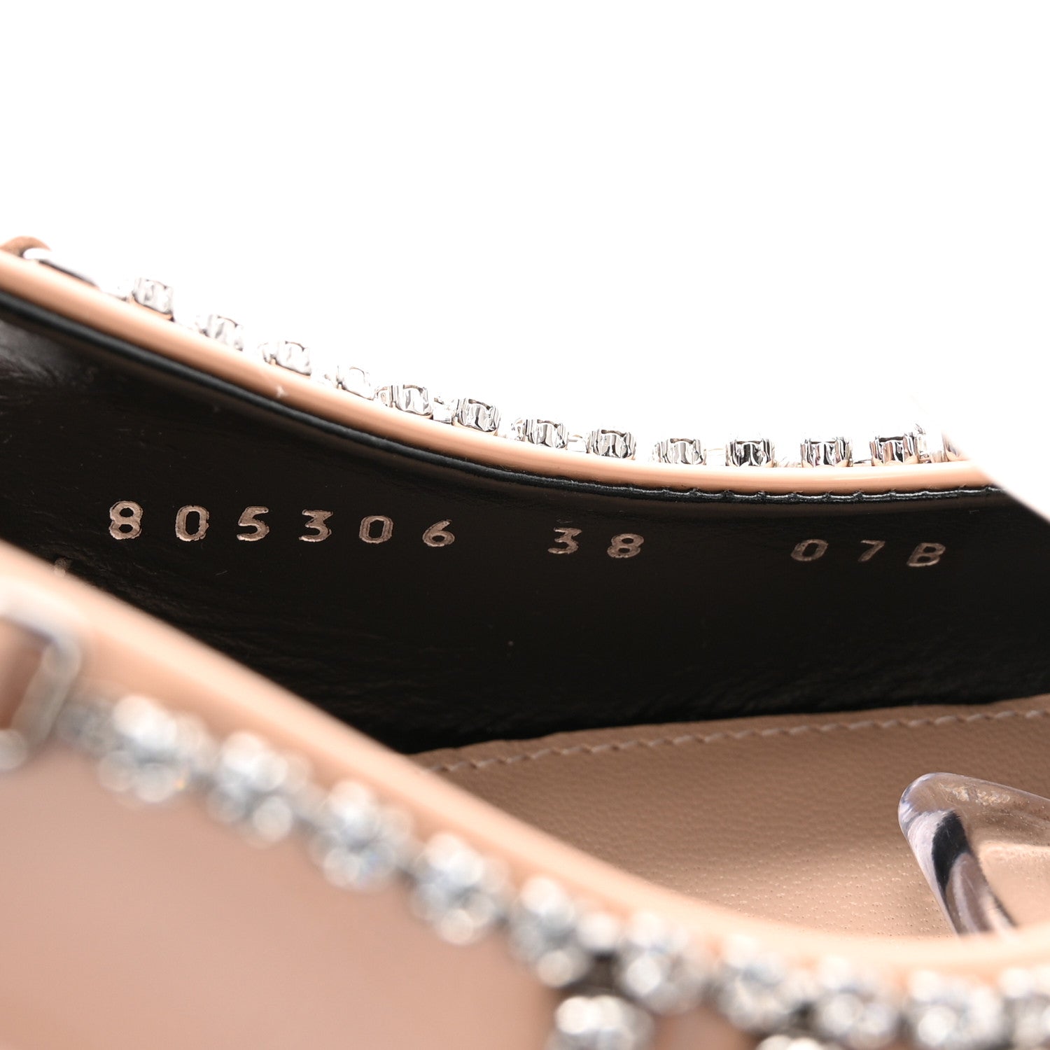 Gucci Vernice Crystal Embellished Guinevere Slingback Pumps 38 Rose Dust 9 of 10