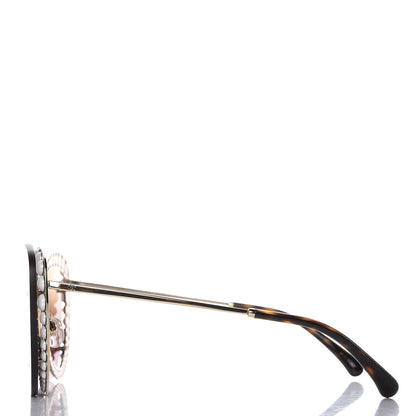 Chanel Acetate Metal Pearl Butterfly Sunglasses 4236-H Brown 3 of 7