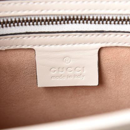 Gucci Calfskin Sylvie Web Small Queen Margaret Top Handle Bag White 6 of 9