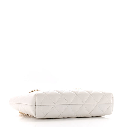 Chanel Caviar Quilted Classic Clutch Tote With Chain White 4 of 10