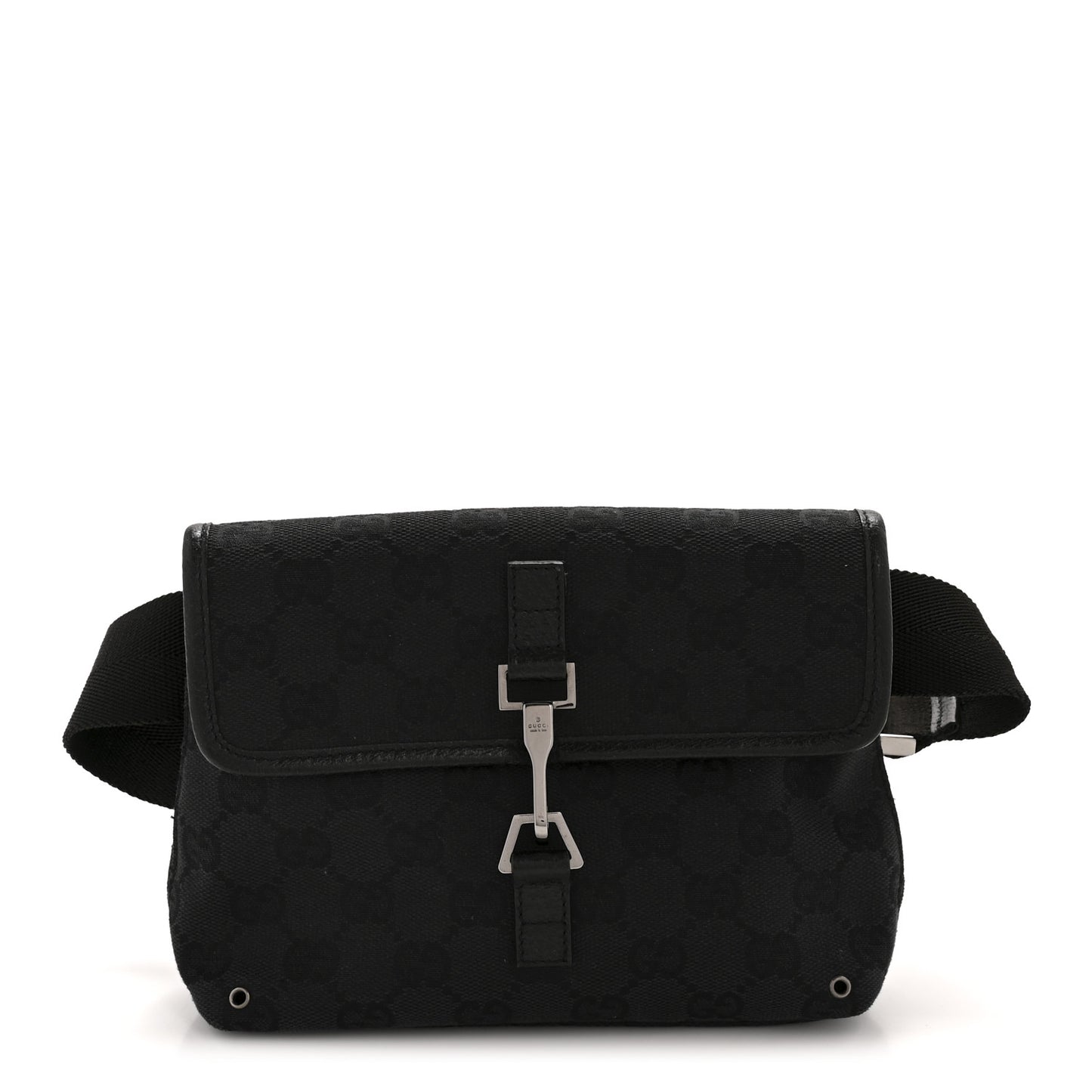 GG Monogram Web Flight Belt Bag Black