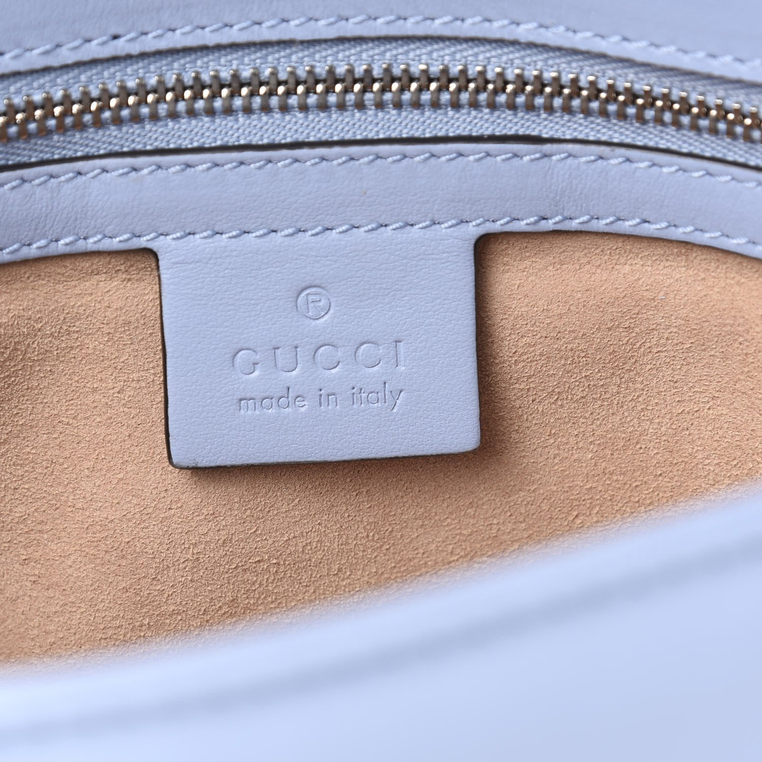 Gucci Calfskin Matelasse Small GG Marmont Shoulder Bag Porcelain Light Blue 6 of 12