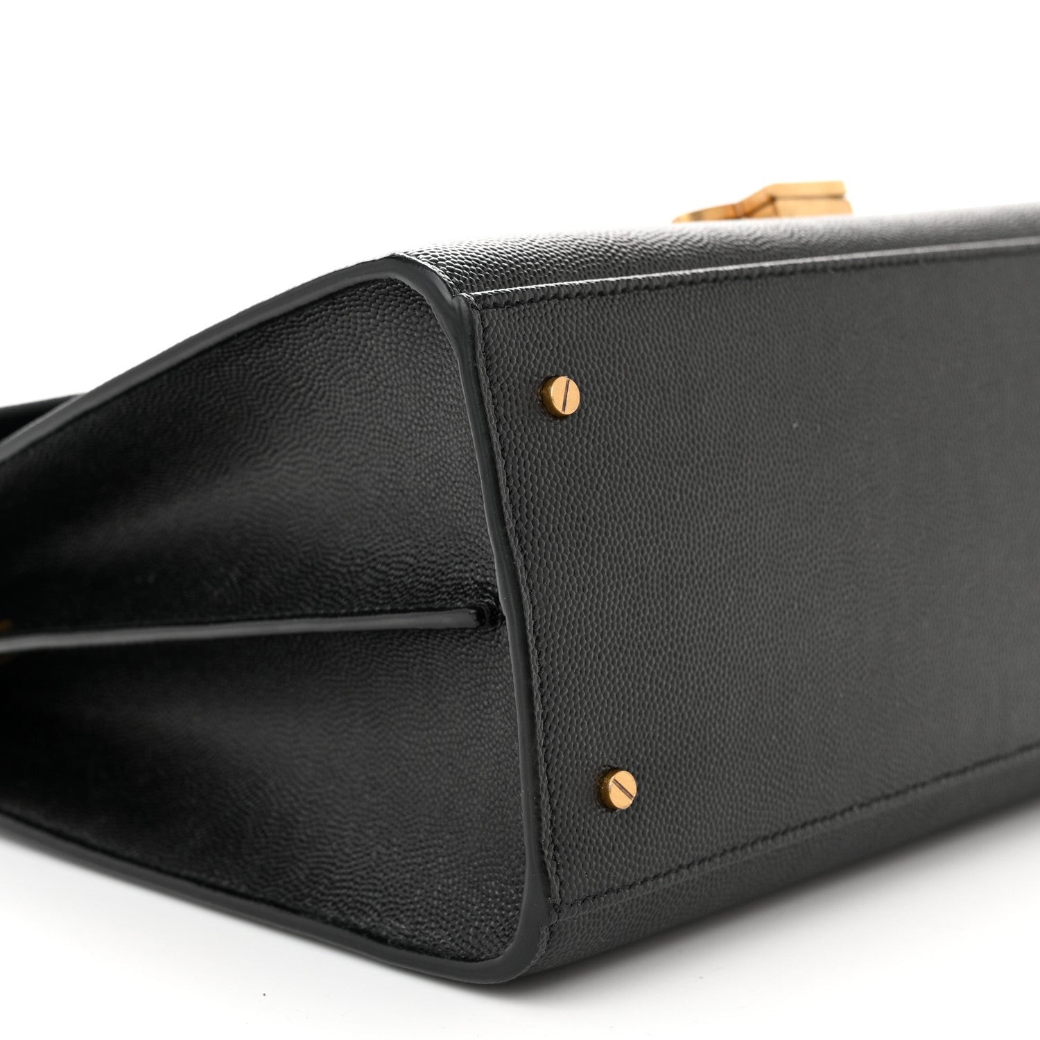Saint Laurent Grain de Poudre Medium Classic Monogram Cassandra Top Handle Black 9 of 10