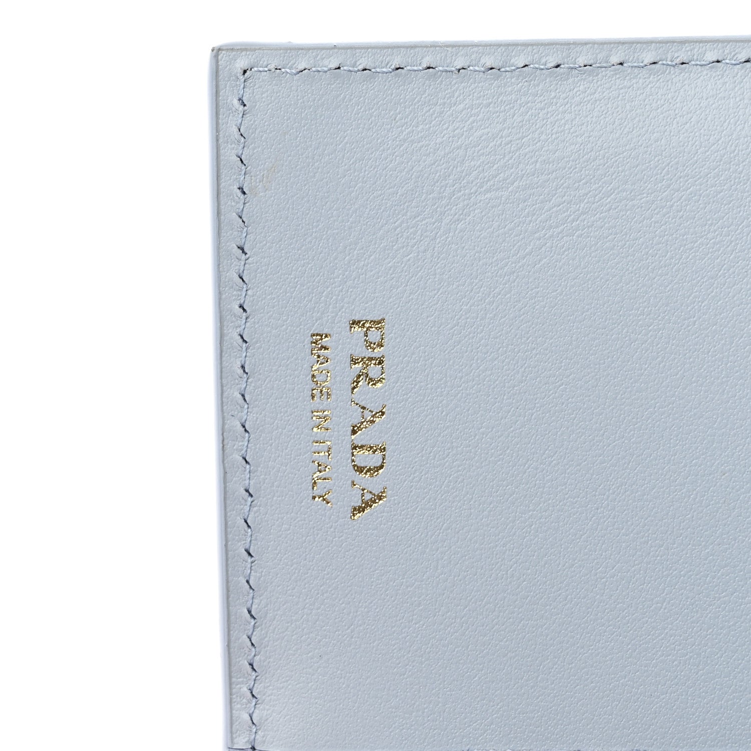 Prada Saffiano Smooth Calfskin Large Tab Wallet Light Blue 6 of 8