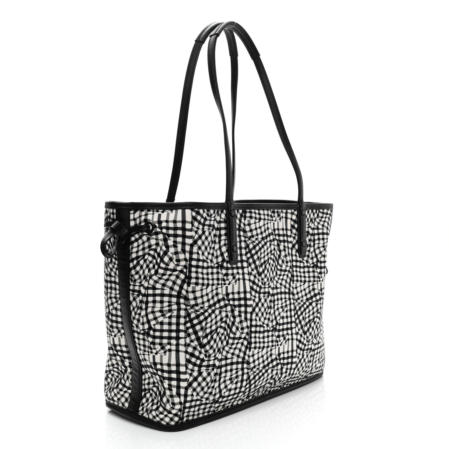 MCM Visetos Calfskin Motif Rombi Lion Printed Reversible Shopper Tote White 6 of 16