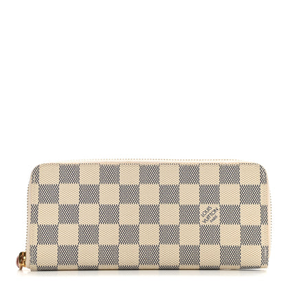 Louis Vuitton Damier Azur Clemence Wallet Rose Ballerine 1 of 9