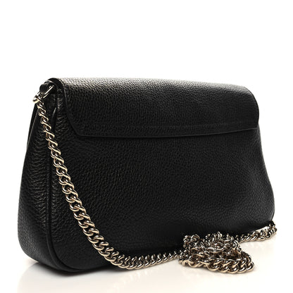 Gucci Pebbled Calfskin Medium Soho Flap Crossbody Black 3 of 10